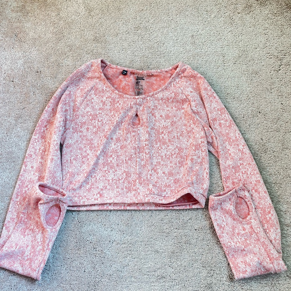 Gymshark Pink Patterned Crop Top